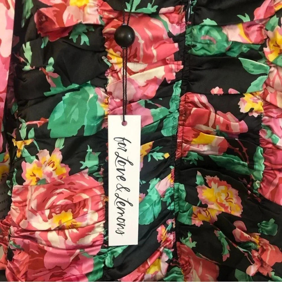 For Love and Lemons Jolie Floral Puff Sleeve Mini Dress Size SM and Med NWT - Picture 9 of 13